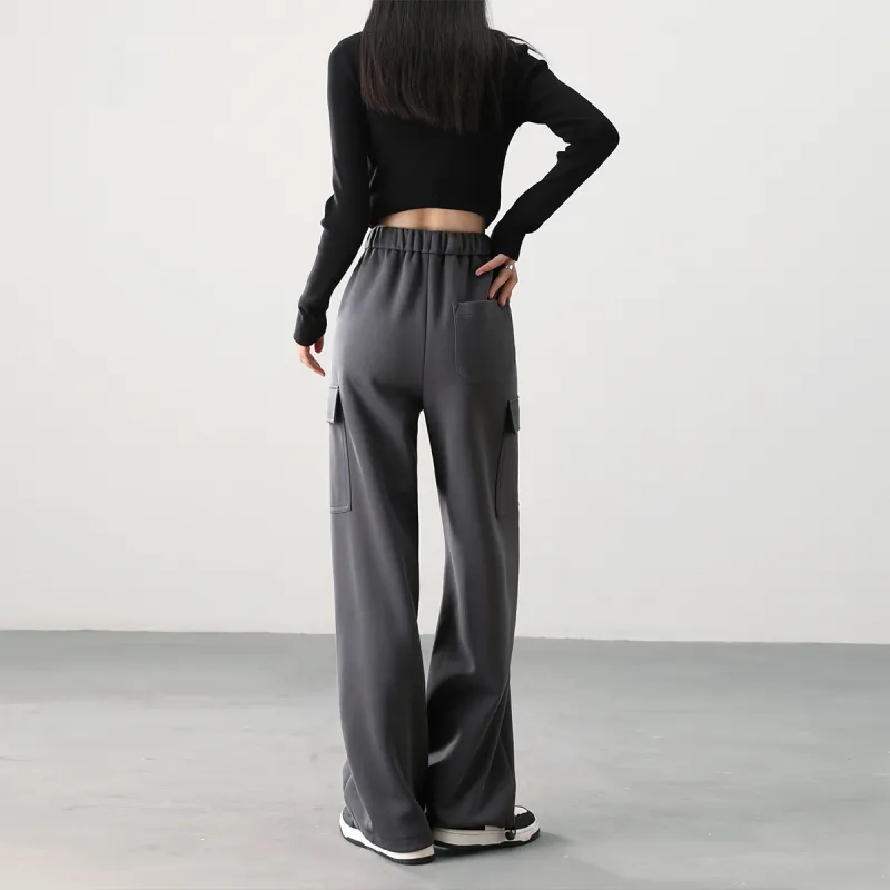 HIPPIEMISS Cargo Pants Women's Gray-12