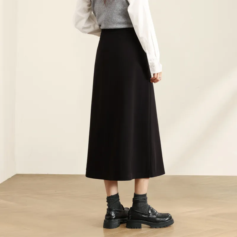 HIPPIEMISS Casual Long Skirts Women's Black-7