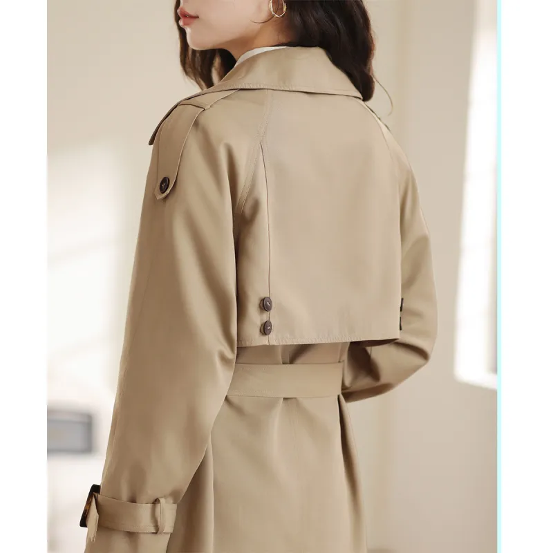 HIPPIEMISS Trench Coats Women's Khaki-2