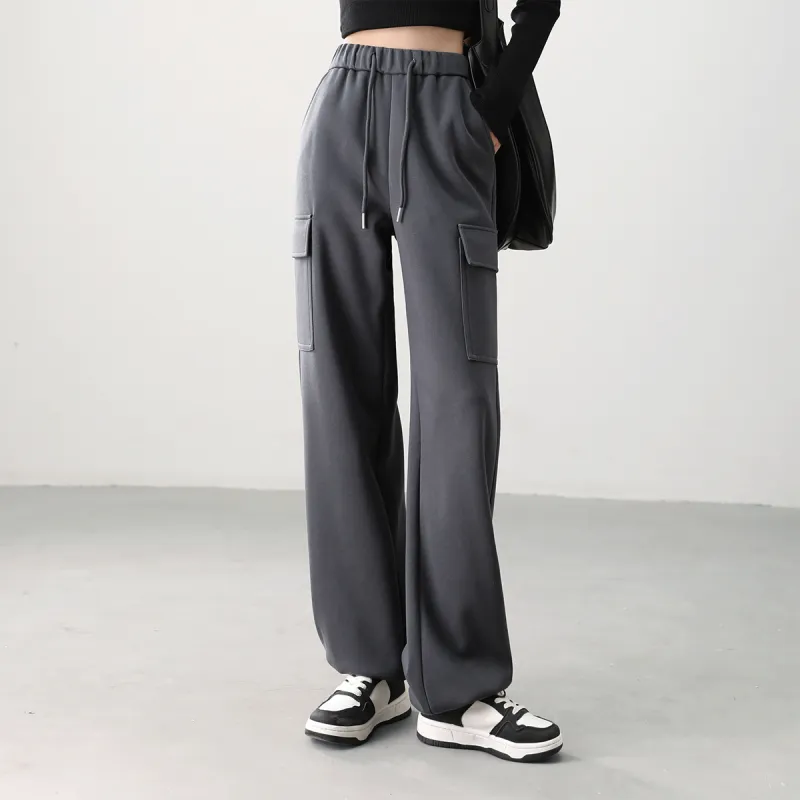 HIPPIEMISS Cargo Pants Women's Gray-4