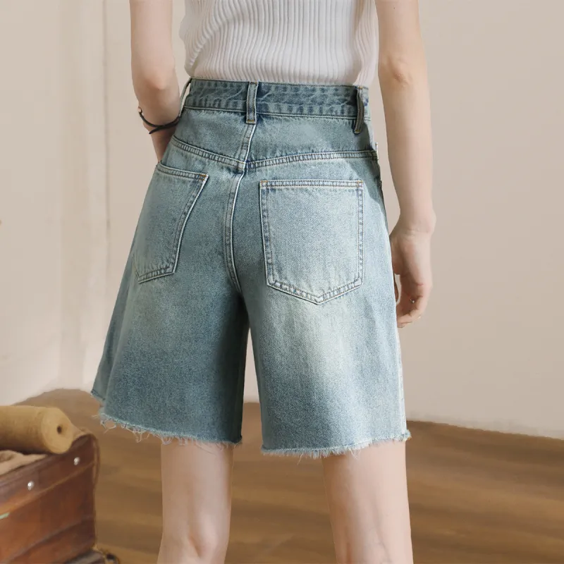 HIPPIEMISS Denim Shorts Women's Vintage Blue-10