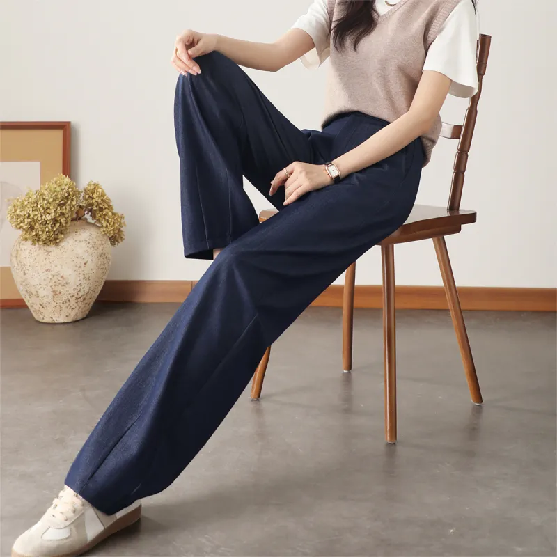 HIPPIEMISS Casual Pants Women's Dark Blue-4