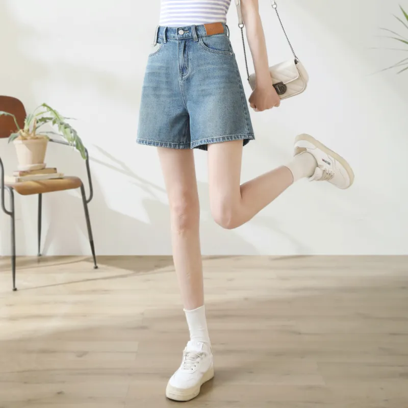 HIPPIEMISS Denim Shorts Women's Vintage Light Blue-4