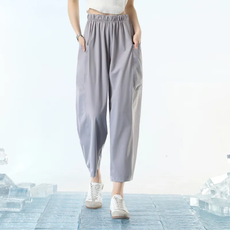 HIPPIEMISS Casual Pants Women's Light Purple-2