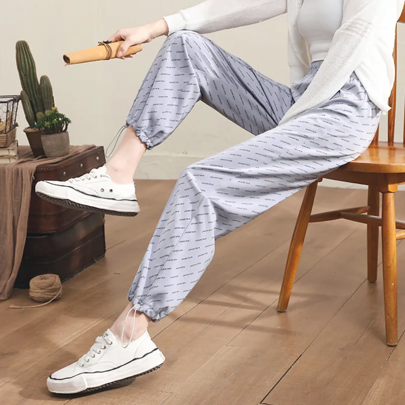 HIPPIEMISS Casual Pants Women's Gray Blue-5