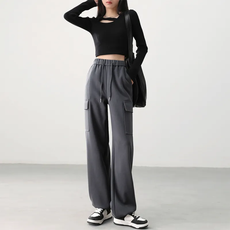 HIPPIEMISS Cargo Pants Women's Gray-10