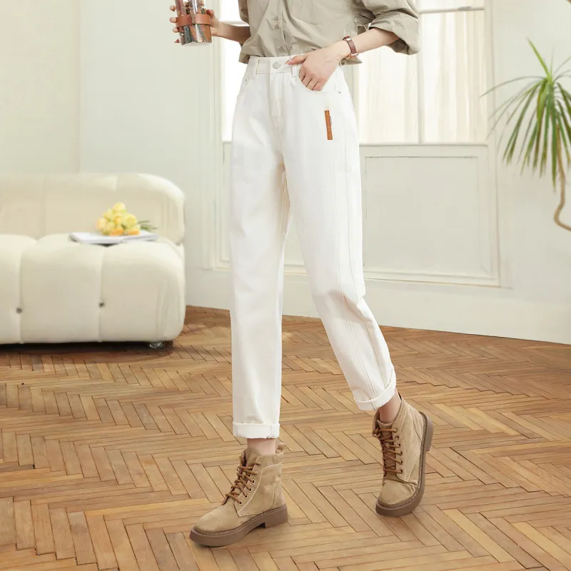 HIPPIEMISS Jeans Women's Apricot-3
