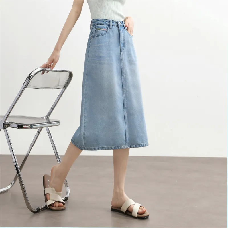 HIPPIEMISS Denim Long Skirt Women's-7