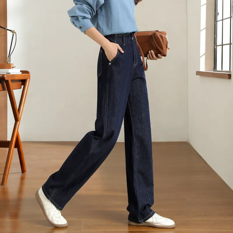 HIPPIEMISS Jeans Women's Normal Washed Blue-1