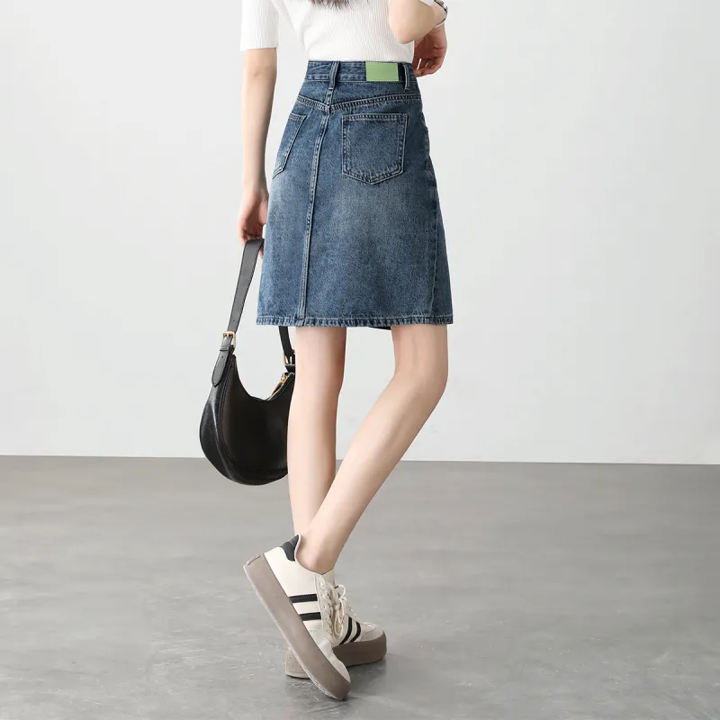 HIPPIEMISS Denim Short Skirts Women's Blue-2