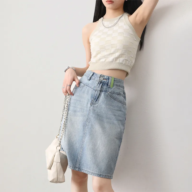 HIPPIEMISS Denim Short Skirts Women's Blue-21