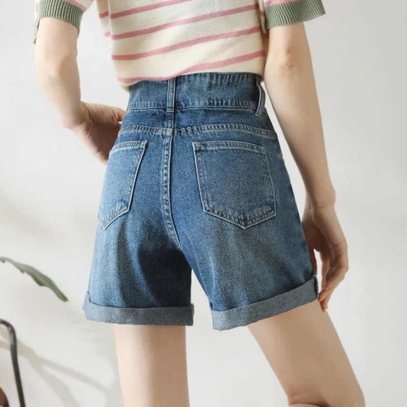 HIPPIEMISS Denim Shorts Women's Blue-2