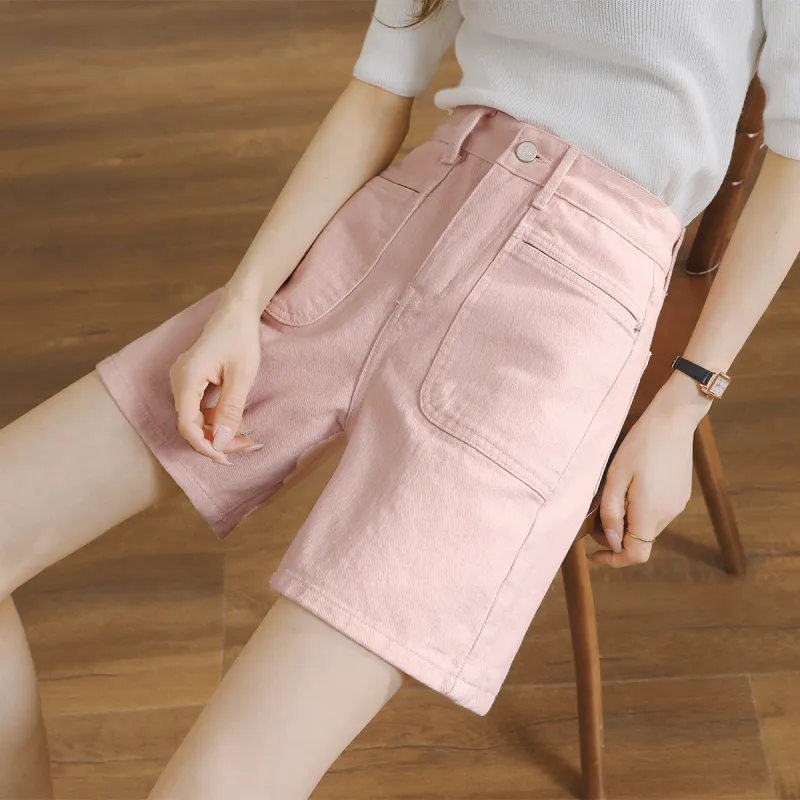 HIPPIEMISS Denim Shorts Women's Pink-5