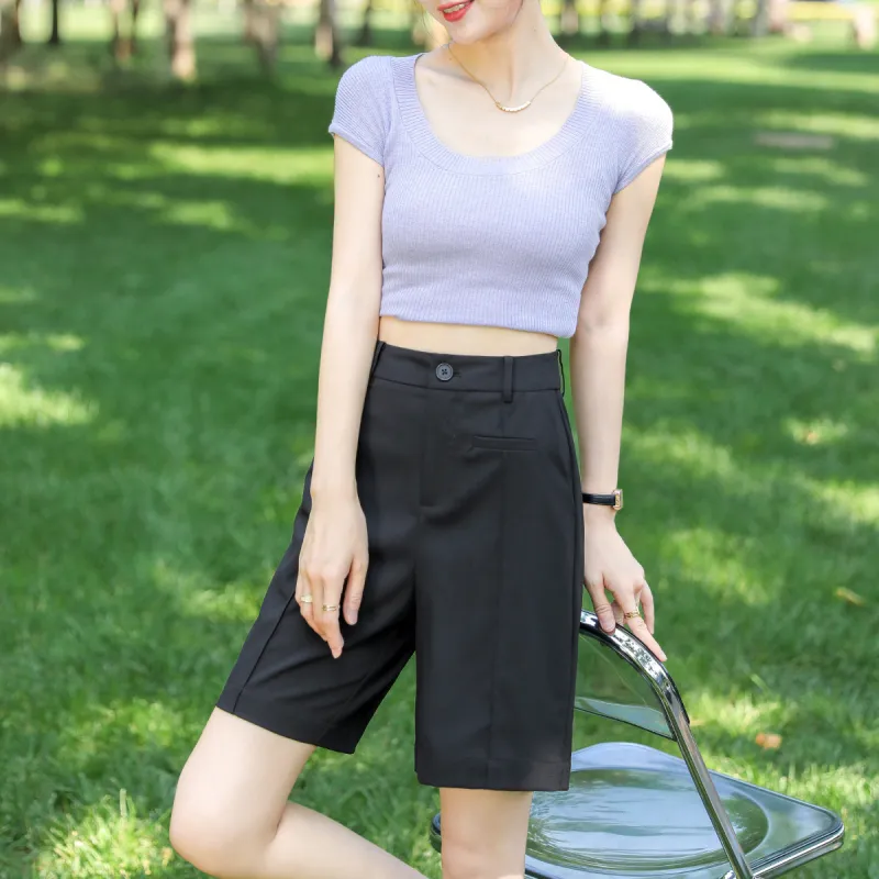 HIPPIEMISS Casual Shorts Women's Black-6
