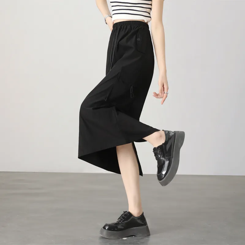 HIPPIEMISS Casual Long Skirts Women's Black-6