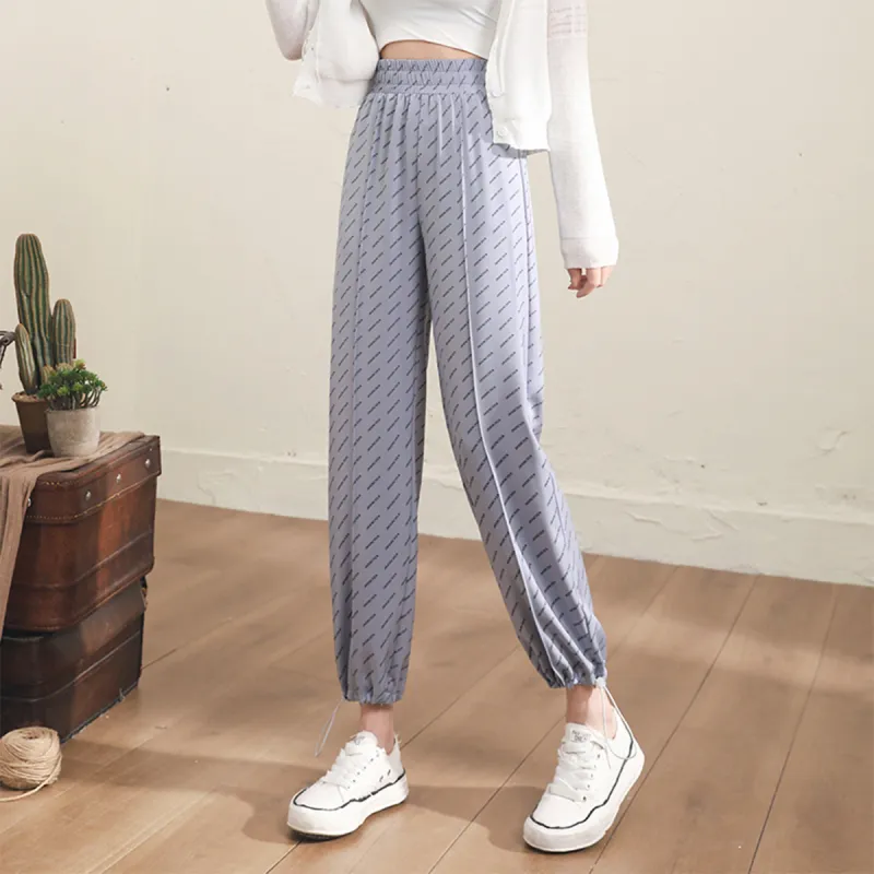 HIPPIEMISS Casual Pants Women's Gray Blue-3