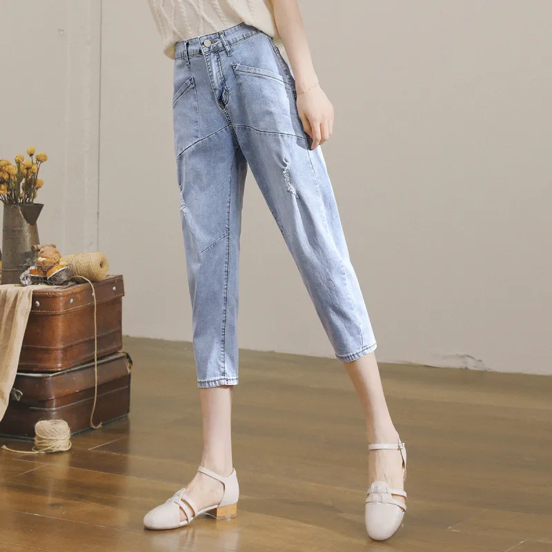 HIPPIEMISS Jeans Women's Light Blue-4