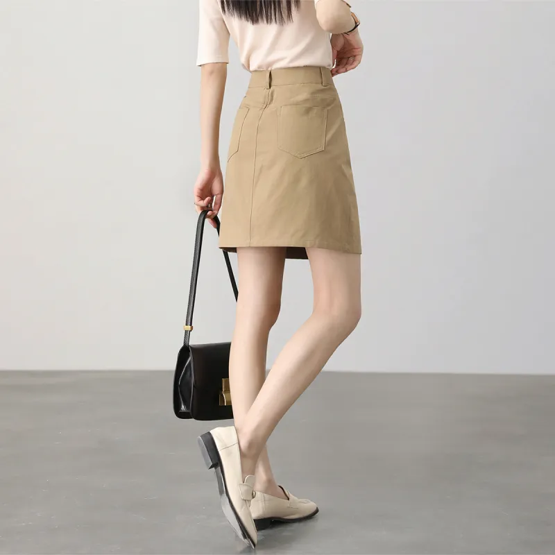 HIPPIEMISS Casual Short Skirts Women's Khaki-9