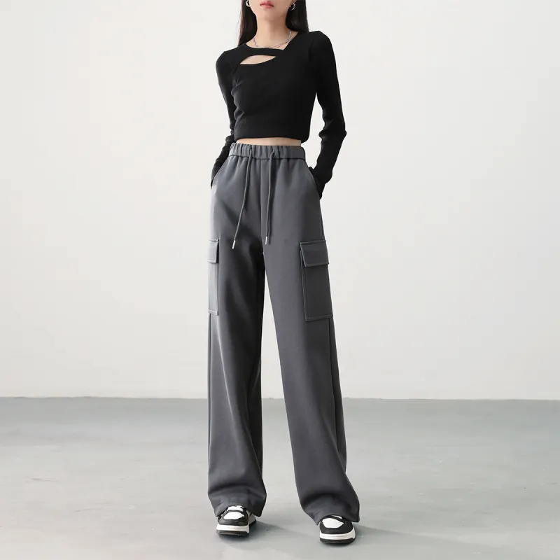 HIPPIEMISS Cargo Pants Women's Gray-11