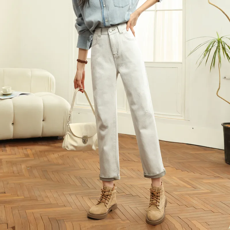 HIPPIEMISS Jeans Women's Apricot Gray-3
