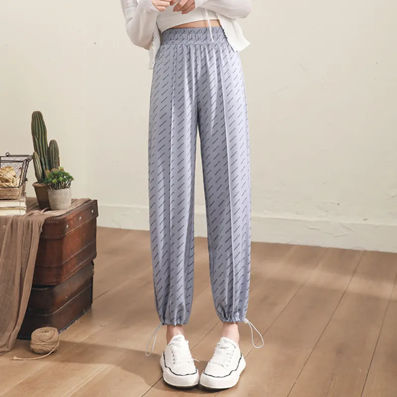 HIPPIEMISS Casual Pants Women's Gray Blue-2