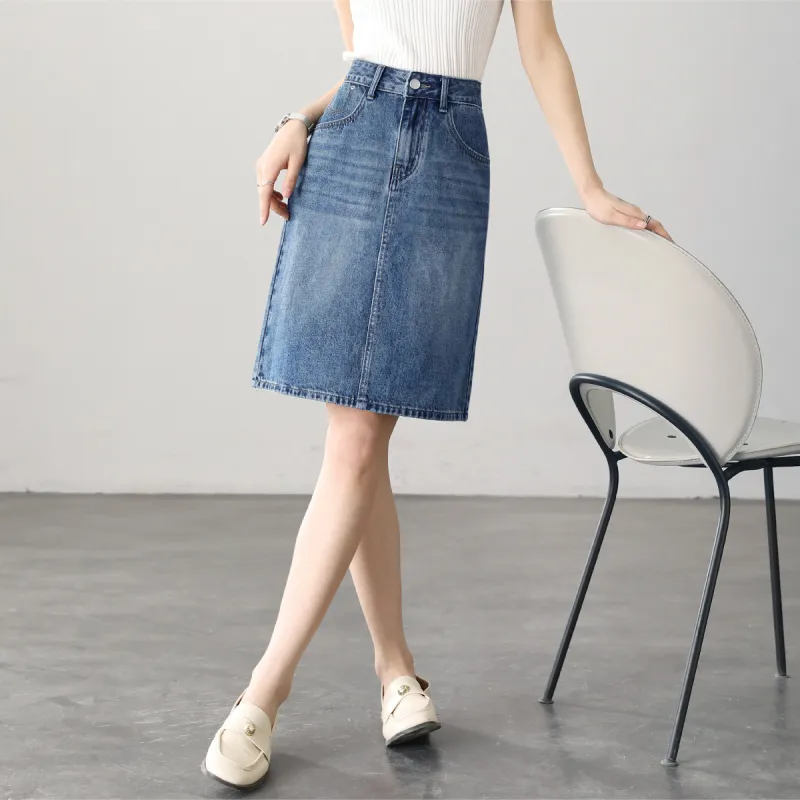 HIPPIEMISS Denim Short Skirts Women's Light Blue-12