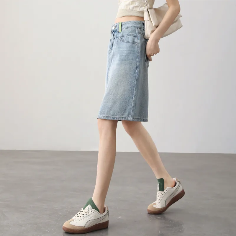 HIPPIEMISS Denim Short Skirts Women's Blue-18