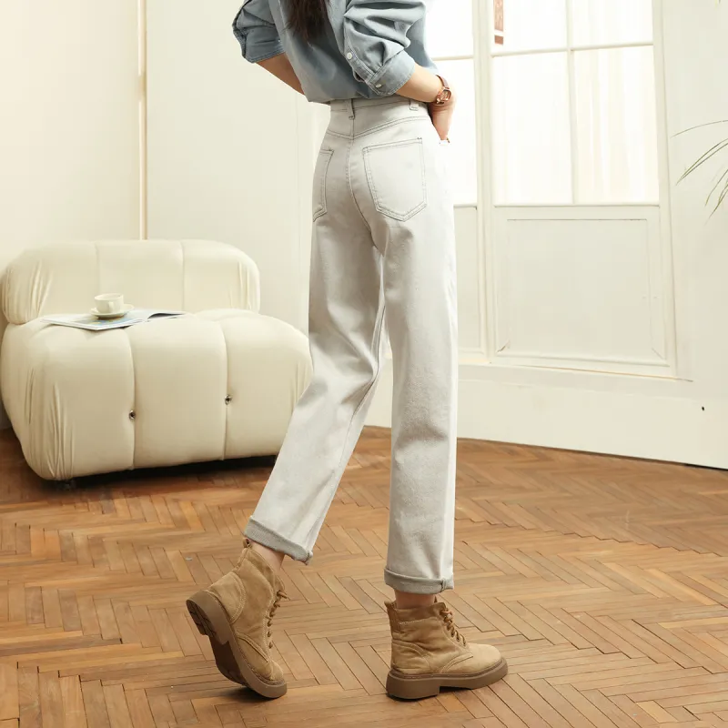 HIPPIEMISS Jeans Women's Apricot Gray-4