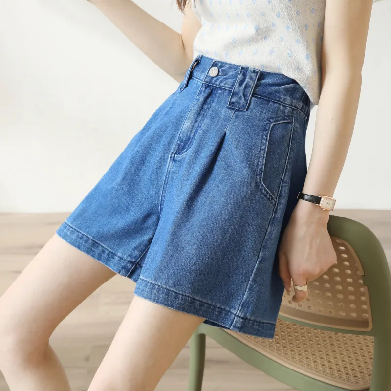 HIPPIEMISS Denim Shorts Women's Dark Blue-3