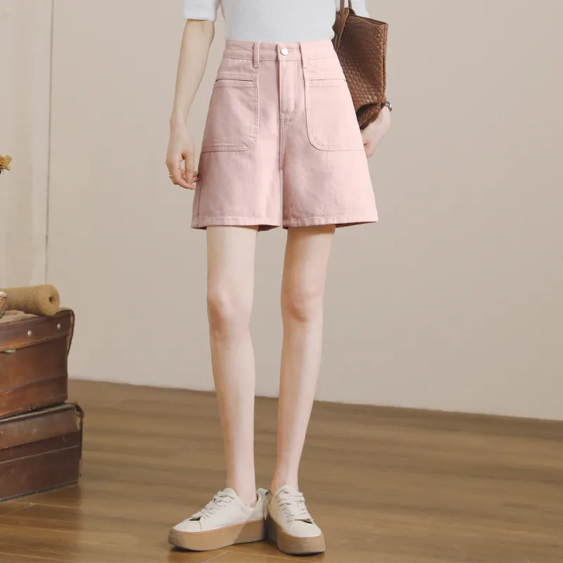 HIPPIEMISS Denim Shorts Women's Pink-3