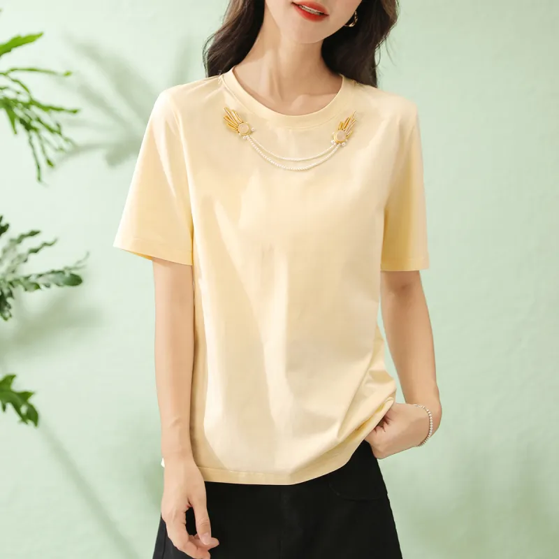 HIPPIEMISS T Shirts Women's Yellow-5