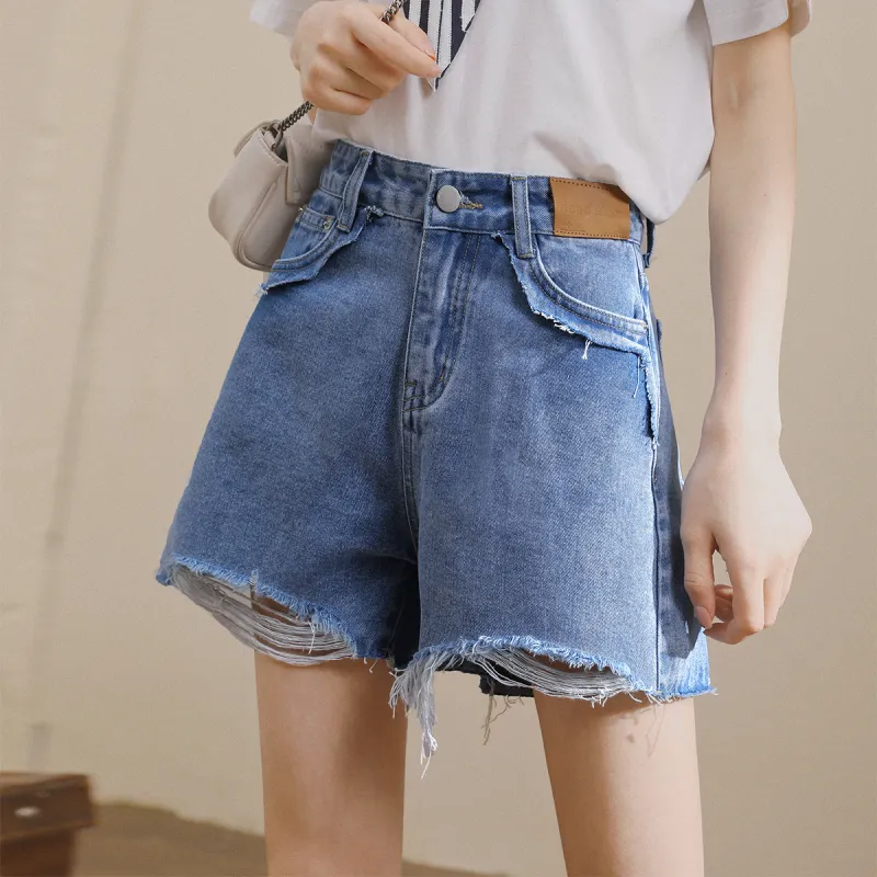 HIPPIEMISS Denim Shorts Women's Blue-3