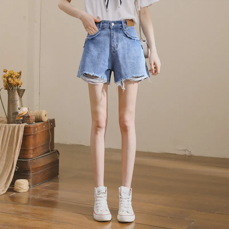 HIPPIEMISS Denim Shorts Women's Blue-4