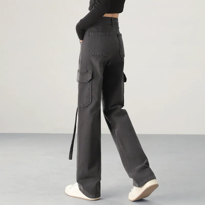 HIPPIEMISS Cargo Pants Women's Gray-7