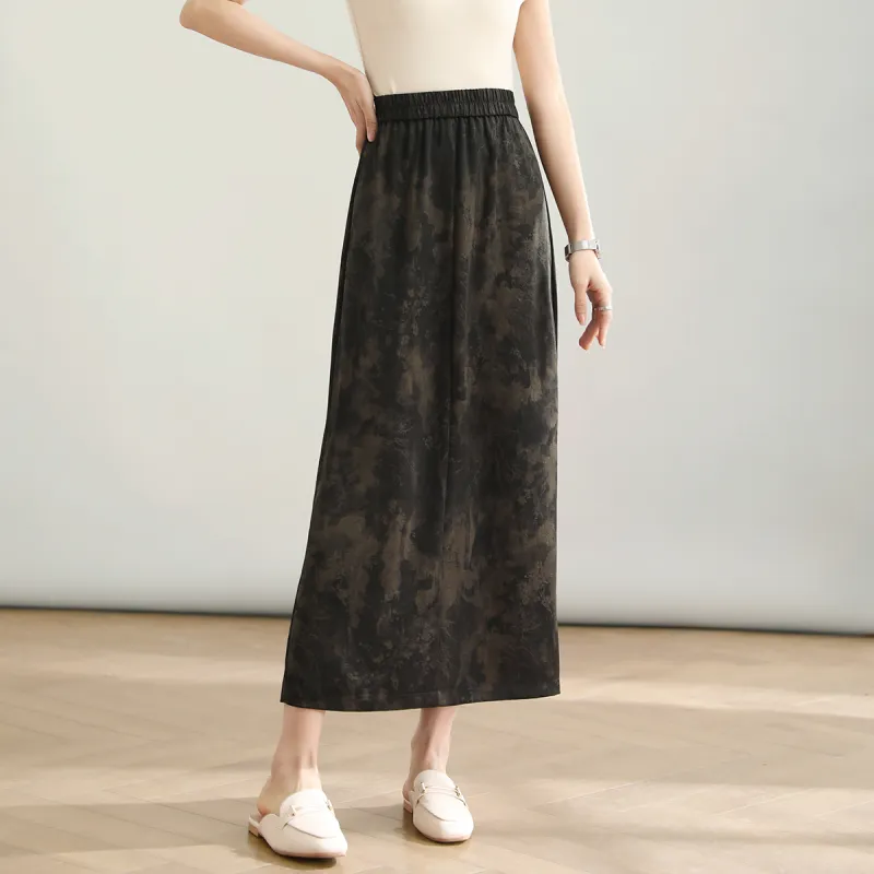 HIPPIEMISS Denim Long Skirts Women's Black-7