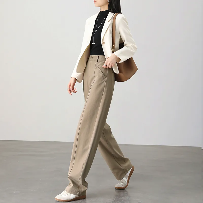 HIPPIEMISS Casual Pants Women's Khaki-5