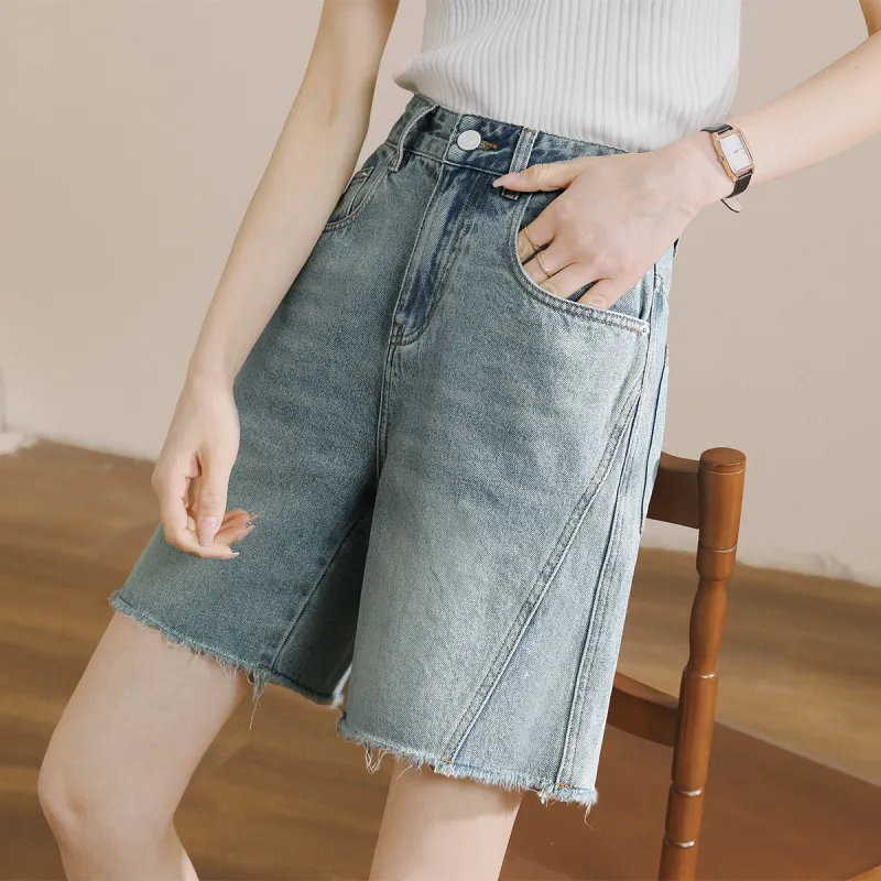 HIPPIEMISS Denim Shorts Women's Vintage Blue-3