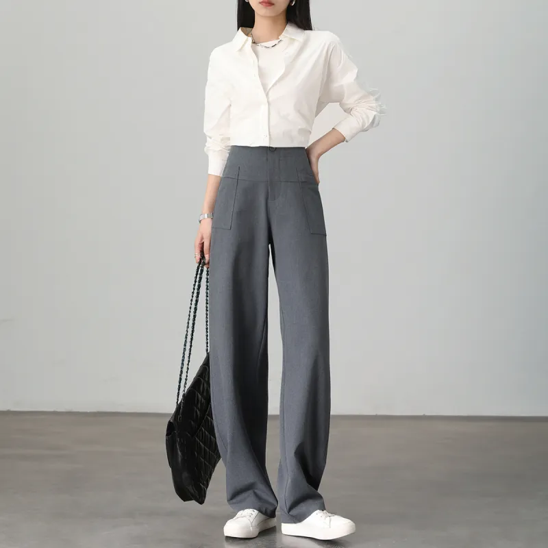 HIPPIEMISS Casual Pants Women's Gray-4