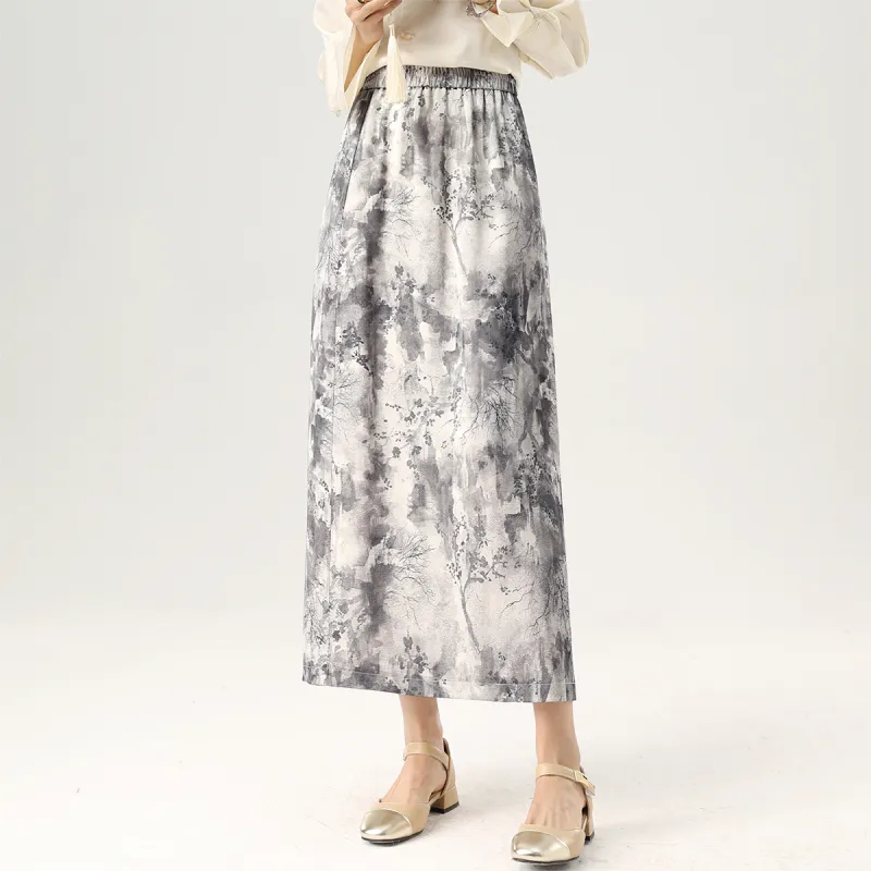 HIPPIEMISS Denim Long Skirts Women's Black-10