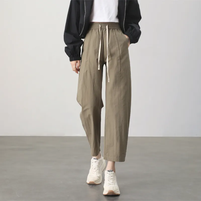HIPPIEMISS Casual Pants Women's Light Olive Green-2