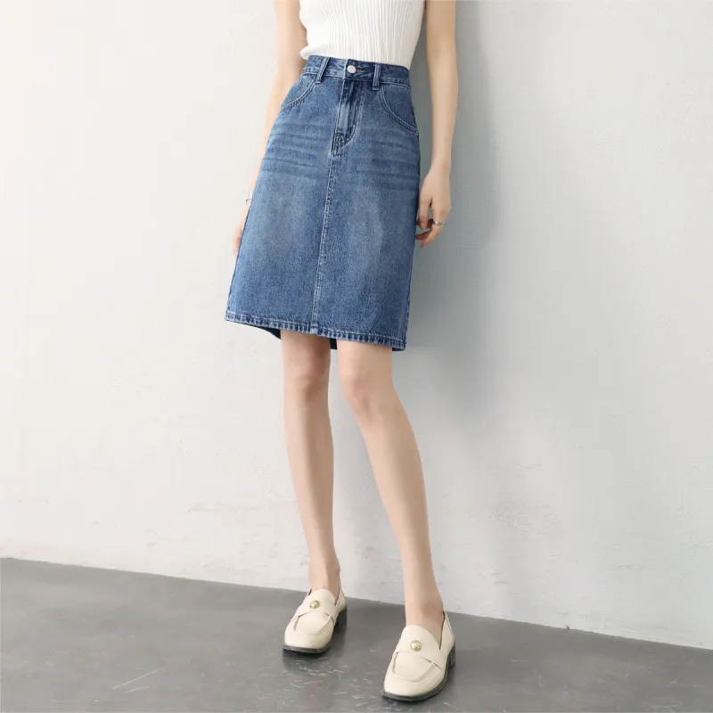 HIPPIEMISS Denim Short Skirts Women's Light Blue-10