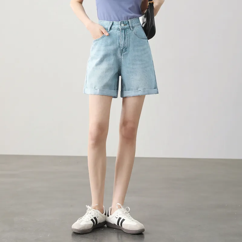 HIPPIEMISS Denim Shorts Women's Lake Green-3