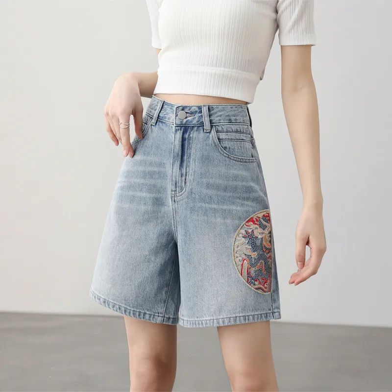 HIPPIEMISS Denim Shorts Women's Light Blue-7