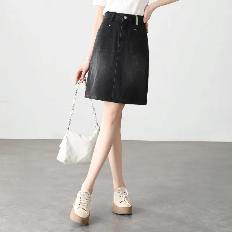 HIPPIEMISS Denim Short Skirts Women's Blue-11