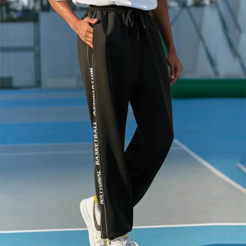 NBA Knitted Sports Pants Unisex Black-5