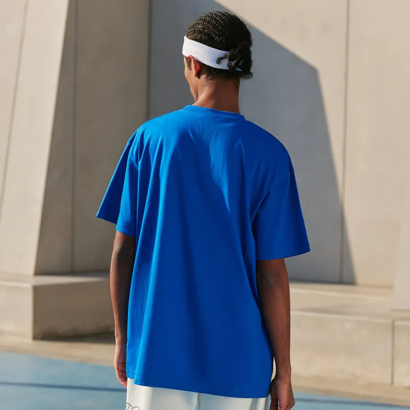 NBA Drop Shoulder Sleeve T-Shirt Unisex Blue-2