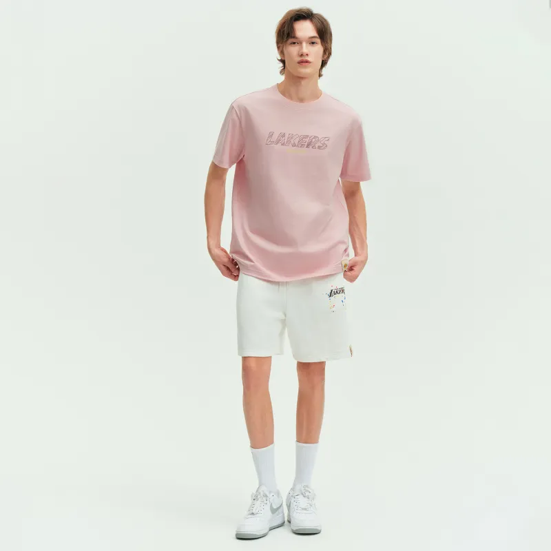 NBA Los Angeles Lakers T Shirt Unisex Pink-2