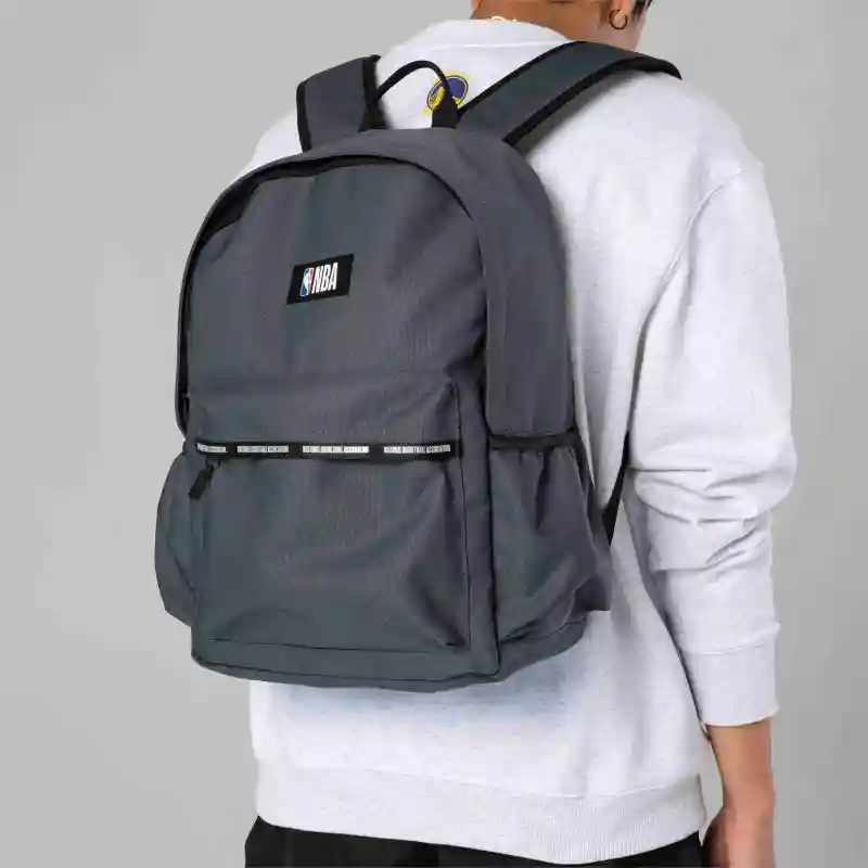NBA Nylon Backpack Regular Unisex Blue Gray-5