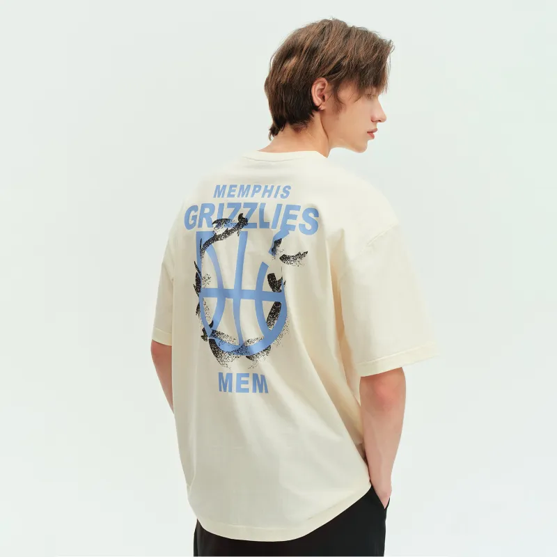 NBA Memphis Grizzlies Team Culture Collection SU25 T Shirt Unisex Ivory White-4