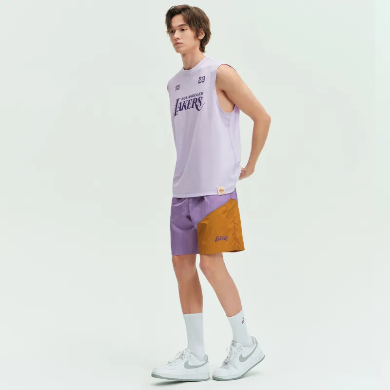 NBA Los Angeles Lakers Team Culture Collection Tank Tops Unisex Light Purple-7
